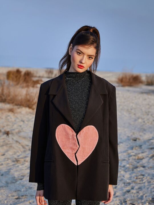 Sacou oversized ‘Broken heart’