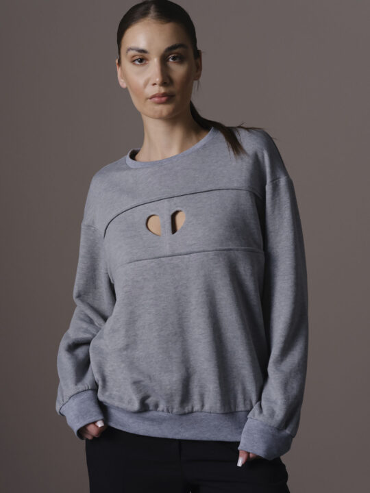 THE CUT OUT-HEART SWEATSHIRT