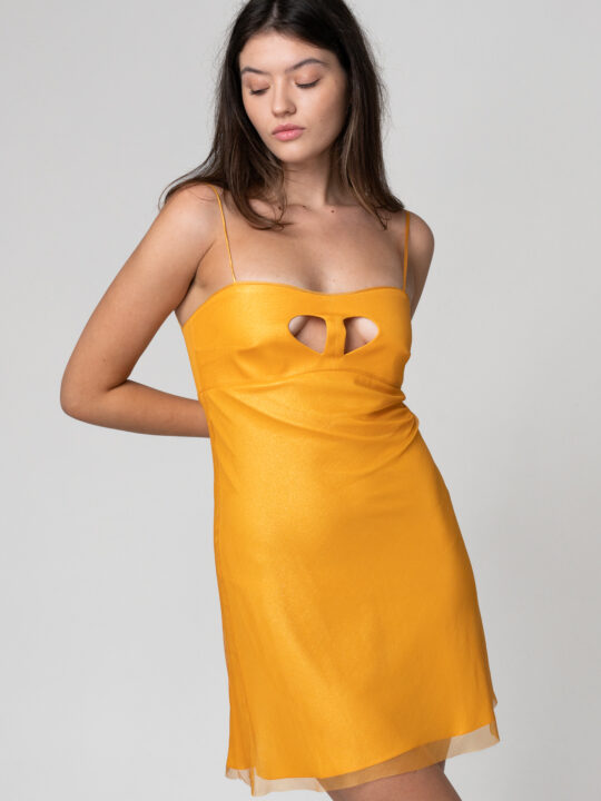 Rochie mătase 'Cut-out heart'